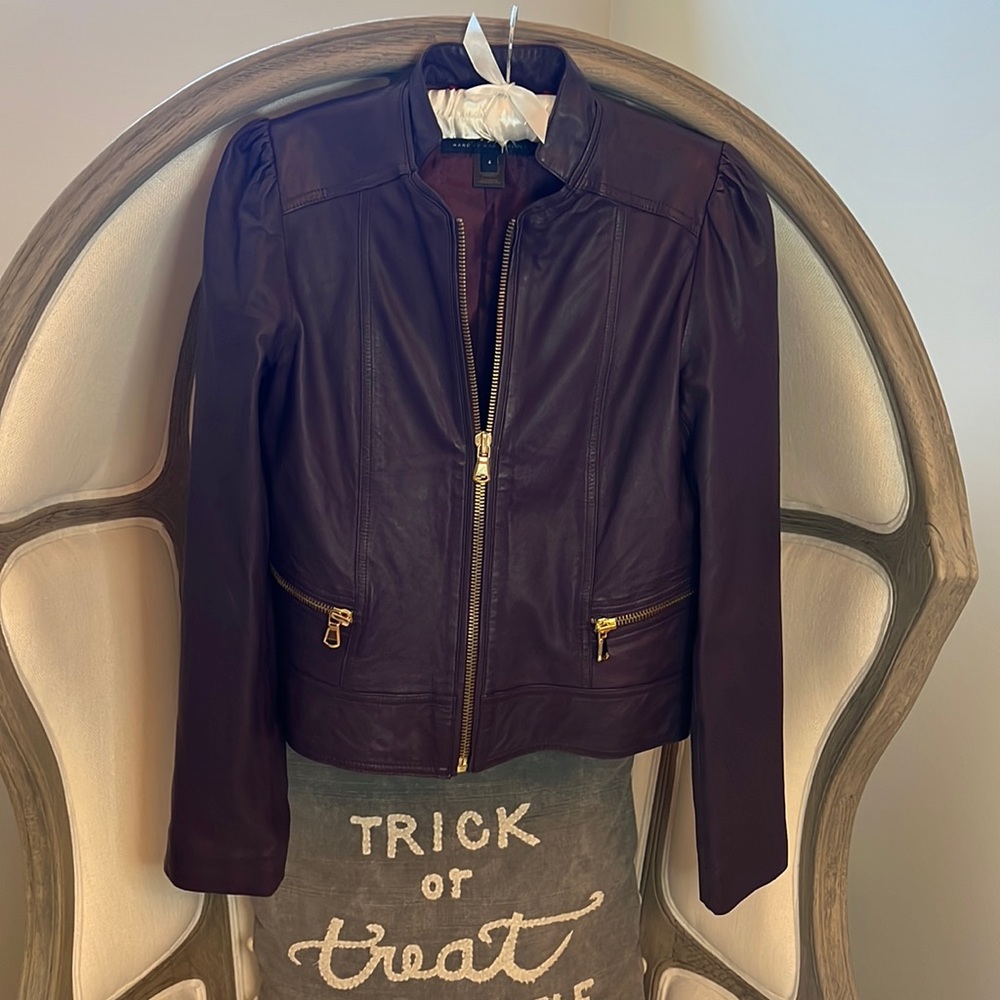 Marc Jacobs Plum Leather Jacket